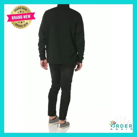 Men's Quarter-Zip Fleece Pullover Relaxed Fit Classic Winter Layering Essential - Picture 8 of 8